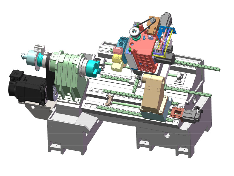 HTB50y Double Spindle CNC Токарный станок
