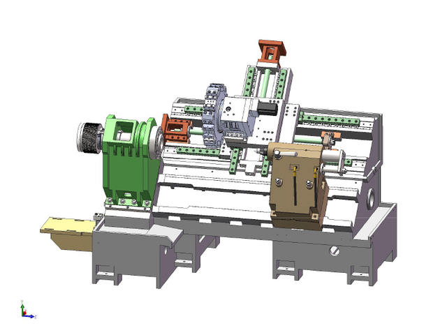 HTB550A Slant Bed Cnc Токарный станок