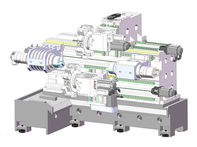 GS42 Double Spindle и Double Spindle CNC Токарный станок